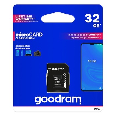 KARTA PAMIĘCI 32GB Goodram MICRO SDHC SD CLASS10