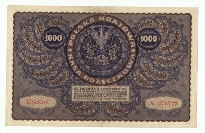 1000 Marek Polskich 1919 III seria C