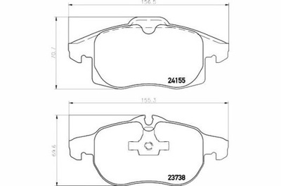 TRINKELĖS STABDŽIŲ OPEL PRIEK. VECTRA C NUO NR. 610000 