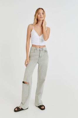 Pull & Bear ltu CROP TOP KORONKA XS