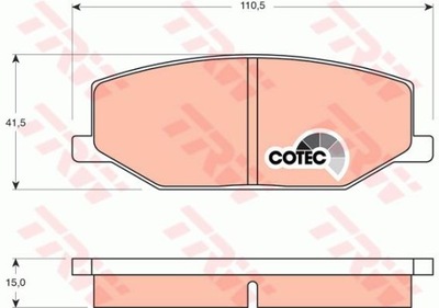 TRW GDB383 PADS BRAKE  