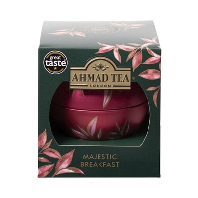 Herbata Ahmad Majestic Breakfast Świąteczna Bombka z herbatą 25g