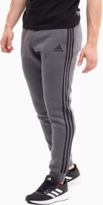 SPODNIE MĘSKIE ADIDAS ESSENTIALS TAPERED CUFF 3 STRIPES CIEMNOSZARE r S
