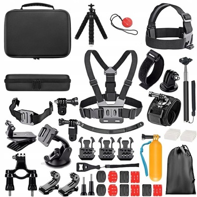 ZESTAW XXL AKCESORIA GOPRO HERO 12 11 10 9 8 7 6 GoPro 50w1 WALIZKA STATYW