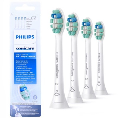 PHILIPS SONICARE C2 PLAQUE DEFENCE HX9024/10 KOŃCÓWKI BIAŁE 4szt