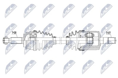 SEMI-EJE DE ACCIONAMIENTO JEEP COMPASS/PATRIOT 2.0/2.4 14- /A  