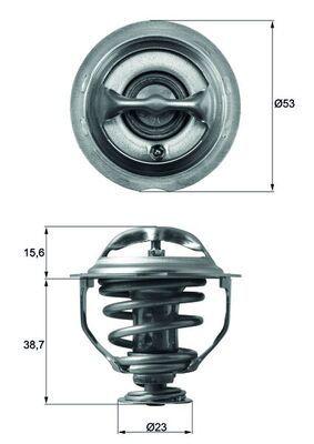 MAHLE TX 117 95D TERMOSTAT, VIDURYS AUŠINAMASIS 