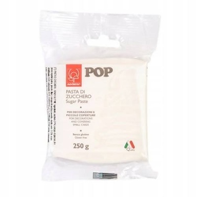 Masa cukrowa Modecor POP 250 g biała plastyczna