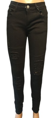 Spodnie jeansowe M.Sara czarne promocja r. 26