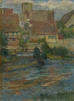 Hans Fritsch "Wieś nad rzeką"