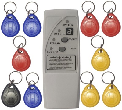 CZYTNIK PROGRAMATOR DUPLIKATOR RFID Z 10 BRELOKAMI