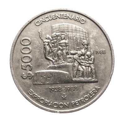 Meksyk - 5000 peso - 1988r. st.3+