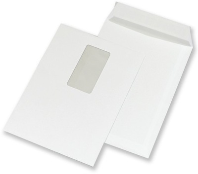 Koperty C5 SK białe 90g okno lewe 500 szt biały
