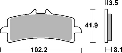 SBS ZAPATAS DE FRENADO KH447 RACING DUAL CARBÓN RUEDA  