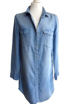 H&M LETNIA TUNIKA JEANS LYOCELL CUDO R. XS