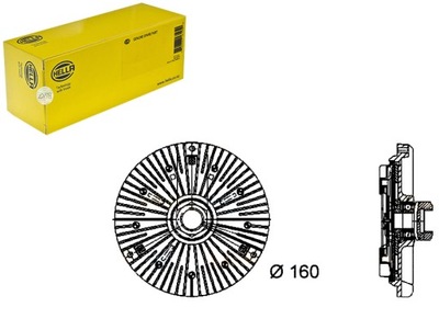 Вязкостная муфта сцепление вязкостная hella 077121350d 4881 фото №1