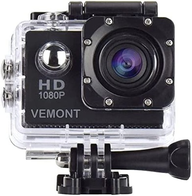 Kamera sportowa wodoodporna czarna Vemont HD