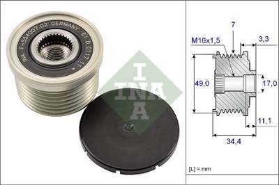 RUEDA POLEA GENERADOR BMW 535016410  