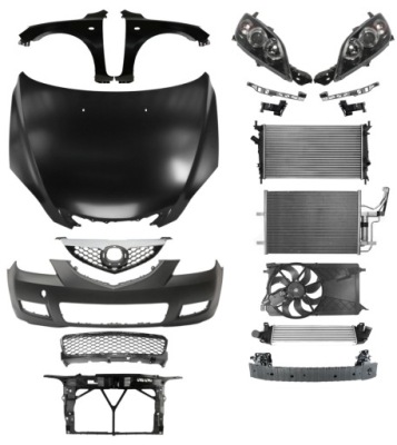 Mazda 3 sedan 06-09 капот бампер крила pas фото №1