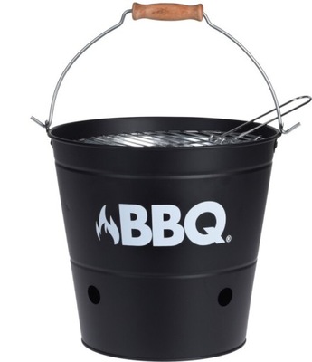 Grill turystyczny ogrodowy Bucket czarny