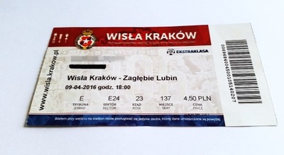 bilet WISŁA Kraków - ZAGŁĘBIE Lubin 09.04.2016