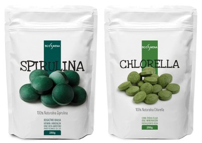 SPIRULINA CHLORELLA - zestaw 2000 tabletek ALGI jakość PREMIUM