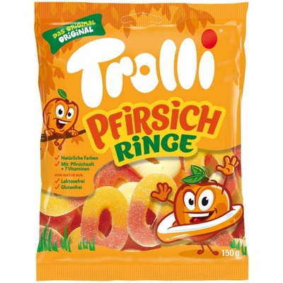 Trolli Pfirsich Ringe żelki brzoskwiniowe witaminy