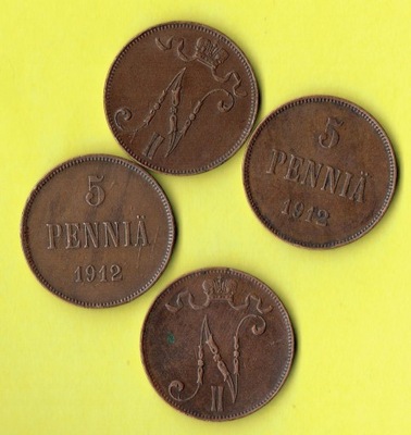 Finlandia 5 Pennia 1912 r.