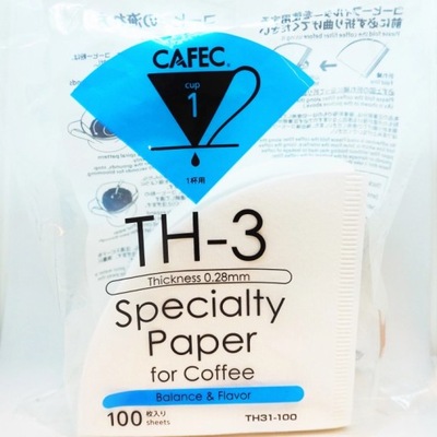 CAFEC Filtry papierowe TH-3 Medium Roast 100 szt. pojemność 1 cup