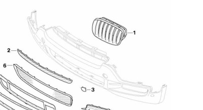 РЕШЁТКА РЕШЁТКА БАЧОК ЛЕВАЯ BMW X5 E70 X6 E71