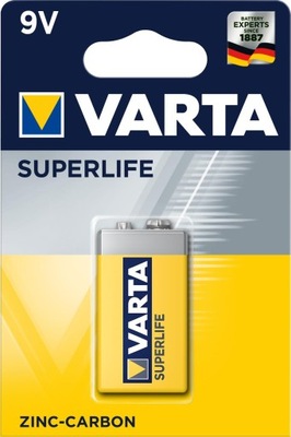 Baterie cynkowo-węglowa VARTA Superlife 9V 6F22