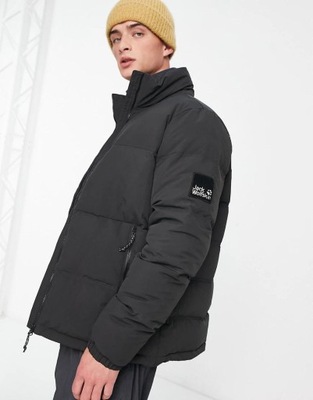 JACK WOLFSKIN PUCHOWA PIKOWANA SZARA KURTKA LOGO B1B NG3__S