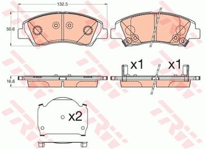 КОЛОДКИ ГАЛЬМІВНІ ПЕРЕД HYUNDAI I10 1,0-1,2 13-