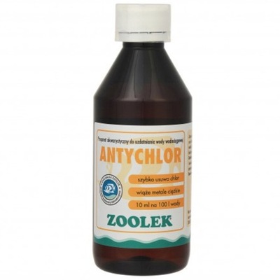 Zoolek ANTYCHLOR 250ml usuwa chlor i metale