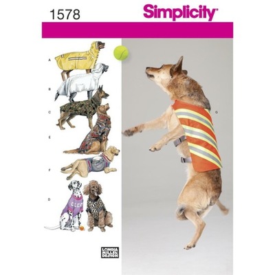 Ubranka dla psa - wykrój SIMPLICITY S1578
