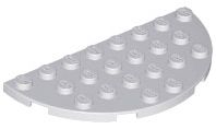 LEGO PŁYTKA 4X8 JASNOSZARA ZAOKRĄGLONA NR. 22888