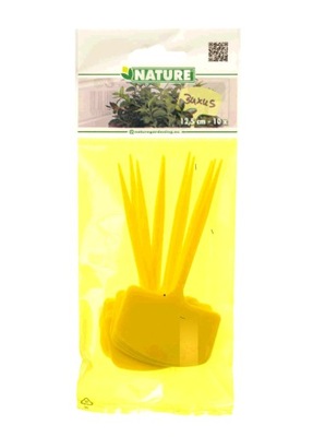 Plastikowe etykiety wbijane 3,5x5,5cm żółte 10 szt