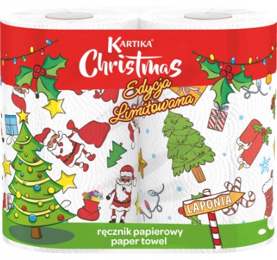 Ręcznik papierowy Mikołaj Świąteczny 2 szt HIT