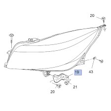 OPEL INSIGNIA A SOPORTE FAROS IZQUIERDO PARTE DELANTERA  