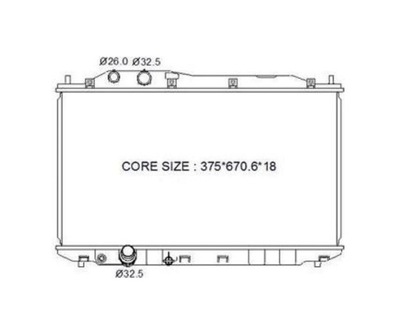 RADUADOR HONDA CIVIC SDN EE.UU. 05.06- 19010RNBA51  