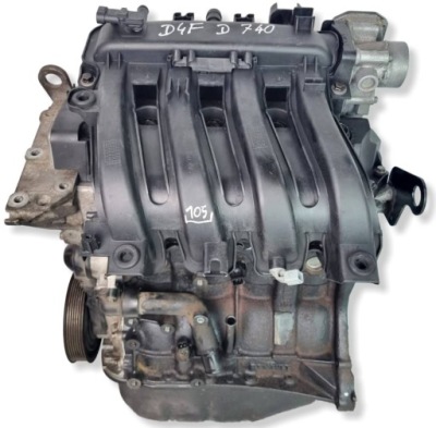 Двигатель комплектный  renault 1.2 16v clio 3 iv d4f d740 97tyś mil sprawdzany фото №1