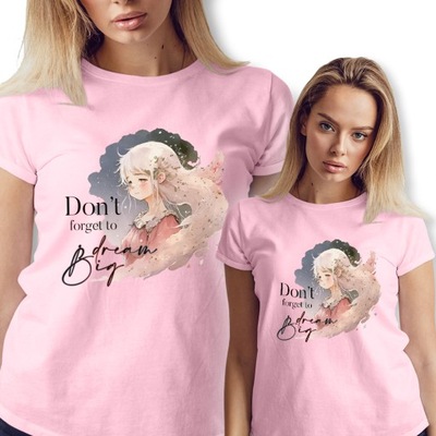 Koszulka Damska Róż DON'T FORGET TO DREAM Wzory XL