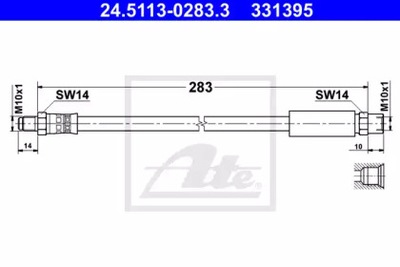 CABLE DE FRENADO ELAST BMW ATE  