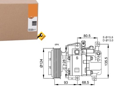 Nrf 32408 компрессор, кондиционер фото №1