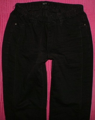 xlnt KAPPAHL - CZARNE JEANSY RURKI LEGGINSY 46/48