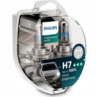 LEMPUTĖS 2X PHILIPS H7 12V X-TREME VISION +150% 