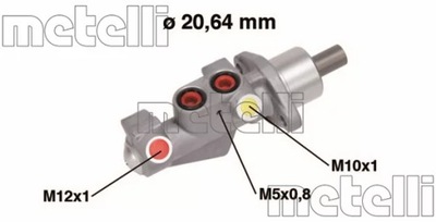 POMPE DE FREIN RENAULT. TWINGO 1,2/1,5DCI 07- 05-0750 METELLI - milautoparts-fr.ukrlive.com