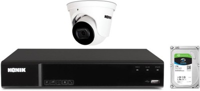 ZESTAW monitoringu IP KENIK kamera 2mpx 1TB HD