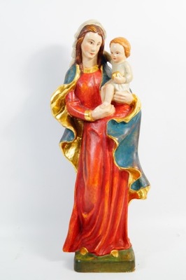 Matka Boska z Dzieciątkiem figura polichromia