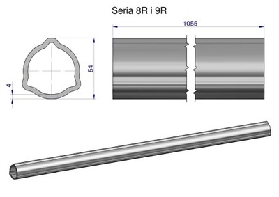 Rura wewnętrzna Seria 8R i 9R do wału 1210 przegubowo-teleskopowego 54x5mm